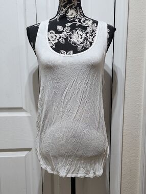 White Tank Top With Open Sides M